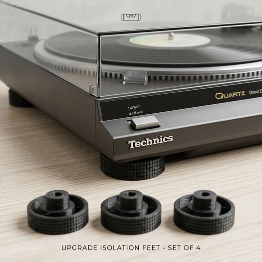 Technics Turntable Replacement Feet (SKLB2) - Set of 4 Flexible Isolation Feet for SL-QD33, SL-B2, SL-D2 & More - Vintage Audio Restoration Part
