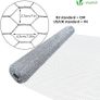 Chicken Wire Mesh Roll, Galvanized Hexagonal Wire Mesh Fencing, Wire Poultry Netting, 1m x 50m, Hole Size: 25mm, Silver Image 3