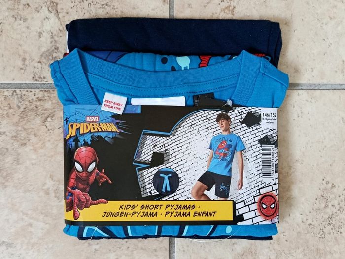 Marvel Spider-Man Kids' Short Pyjamas Blue 10-12 years 146/152 100% cotton NEW
