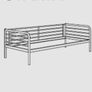IKEA SVARTA grey/silver metal daybed Image 2