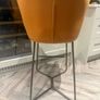Set of 4 Orange Velvet Bar Stools Image 4