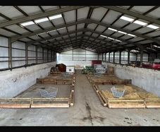 Wooden feed barriers for sheep