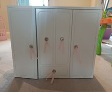 Our generation wardrobe with dresser and hangers