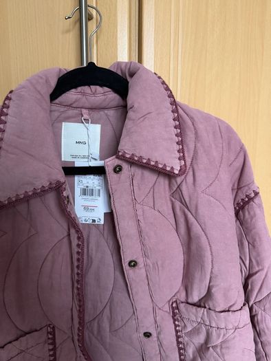 Mango Contrast Piping Quilted Jacket BNWT