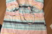 Brand new oasis linen striped off the shoulder mini dress