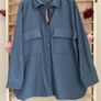 shacket jacket powder blue with pearl detail gallery Dunnes stores medium Image 9