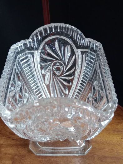 Vintage Czechoslovakian Glass Vase