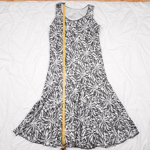 Roman Originals Black White Metallic Monochrome Abstract Print Sleeveless Midi Dress 16UK/44EU