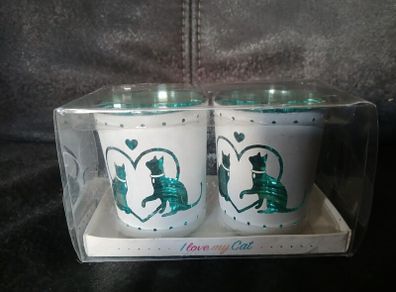 Set of 2 Metalic Effect Candle Holders
