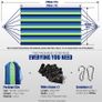 _Outdoor Camping Hammock, Outdoor Portable Canvas, 200Kg Capacity Lightweight with Carry Bag for Beach and Beach Hiking Image 4