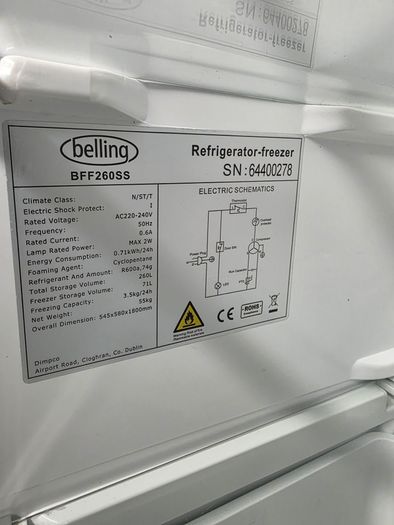Belling Fridge Freezer