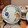 Set of 8 Vintage Staffordshire Tableware England Cups & Saucers  Plum / Fruit Pattern , Autumnal style Image 9