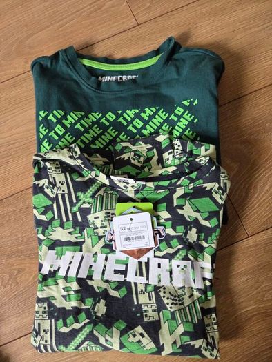 long sleeve 2 Minecraft tshirts, new, 7-8 years ild