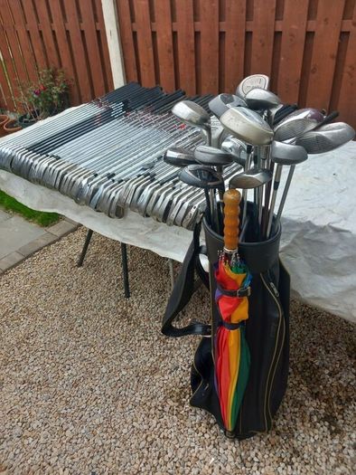 A selection of Golf clubs. Right handed clubs