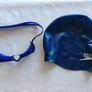 Speedo Swim Set Blue Silicone Swim Cap Goggles Adult Image 3