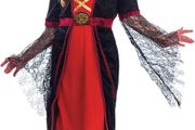 Royal Vampire Costume for Girls Deluxe Set Halloween Gothic Victorian Vampiress Queen Dress Up Party