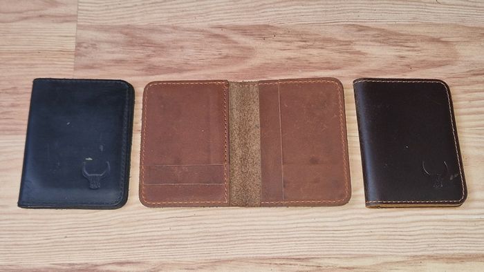 Three Leather Card Holder Wallets