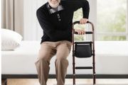 Dyna-Living Height Adjustable Standing Aid for Elderly,Bedside Handrail