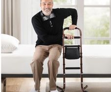 Dyna-Living Height Adjustable Standing Aid for Elderly,Bedside Handrail