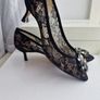 LK Bennett Black Lace Heel Pumps Image 3