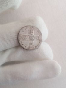 1758 United Kingdom Silver Shilling Coin