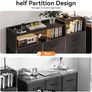 Black Chest of Drawers Bedroom, 9 Fabric Drawers, 130 x 30 x 97cm Image 3