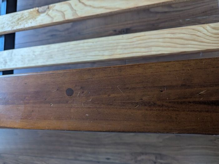 5 ft Bed frame -Dark Wood-EZ Living