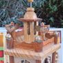 Traditional German Wooden Xmas Spinning Carousel Image 3