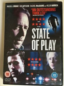 State Of Play [2009] Russell Crowe, Ben Affleck, Rachel McAdams & Helen Mirren [Movie DVD]