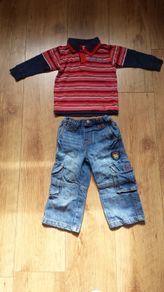 Genuine levi,s top and dunnes jeans age 12-18 months
