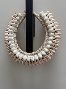 Wall art made from seashells