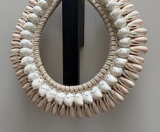 Wall art made from seashells
