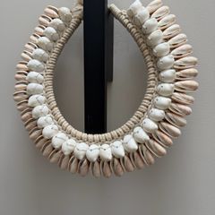 Wall art made from seashells