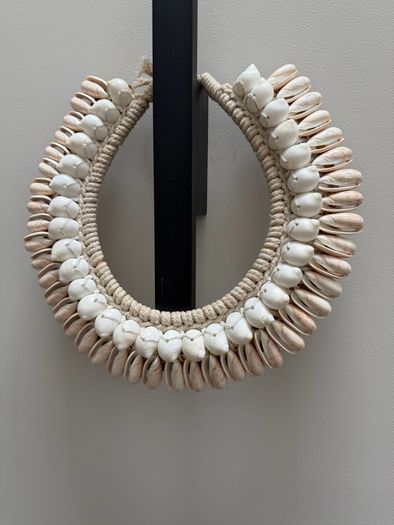 Wall art made from seashells