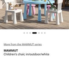 3 IKEA Plastic Children's Chair Suitable for Indoor and Outdoor Use Colour Red