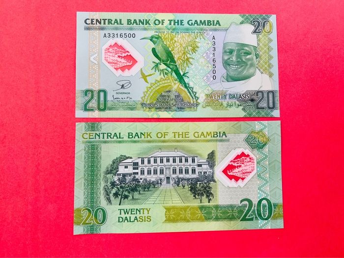 Gambia.  20  Dalasis. 2014  PICK 30  Commemorative  Issue. Polymer / Plastic   ( Uncirculated )