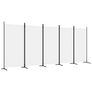 5-Panel Room Divider White 433x180 cm Fabric Image 3