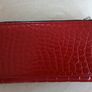 Red Faux Crocodile Skin Purse Image 2