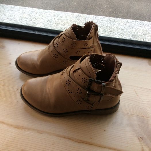 Beige ankle boots