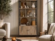 main image for ad Bookcase with 4 open shelves modern two door