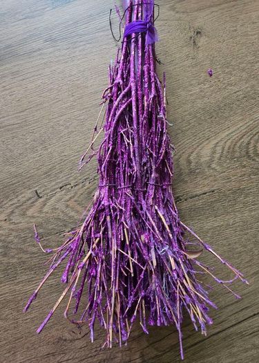 Halloween sign witch broom