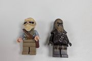 Lego minifigs Rey and Chewie