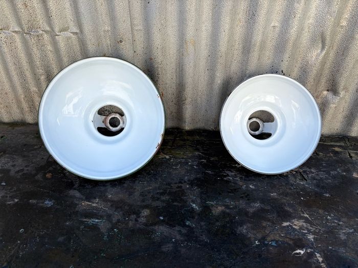 Vintage Coolicon industrial factory shades X2