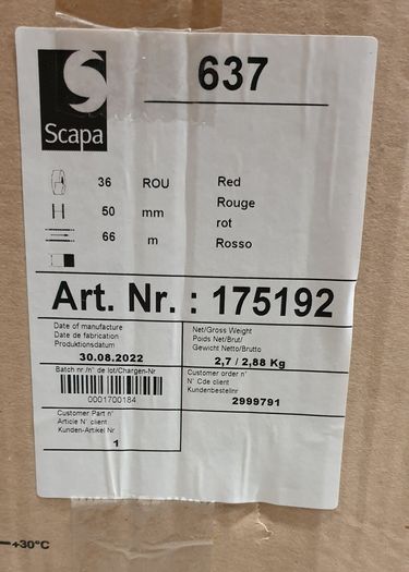 Red Adhesive Tape