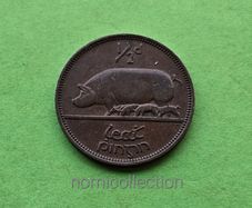 Ireland 1953 year Bronze Half Penny.