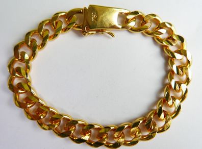Men's Bracelet 18K  Gold Plated Cuban Link  Bracelet length 8"