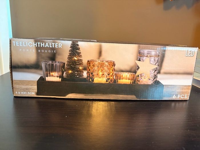 6pc, Christmas candle holder