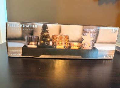 6pc, Christmas candle holder