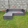 Rattan 4 Seat  L Shaped Grey Sofa Image 2
