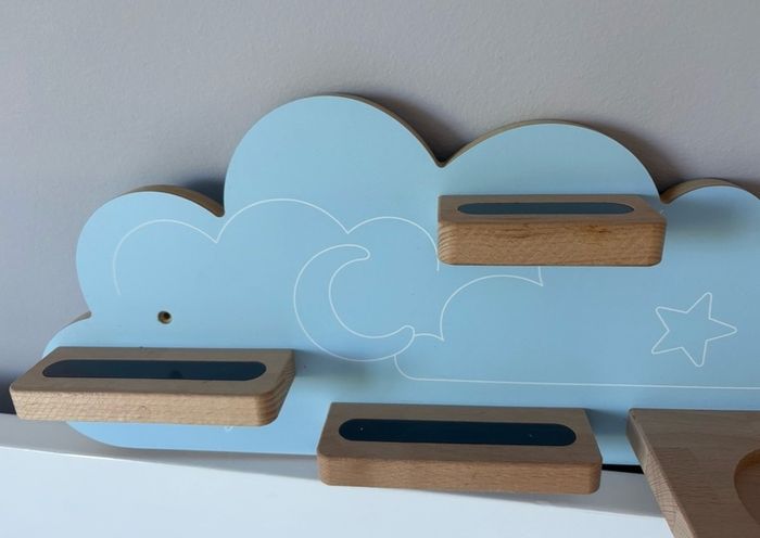 Blue Cloud Wooden Shelf for Toniebox and Tonies